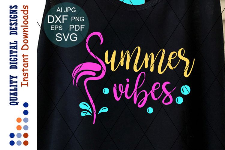 Download Summer vibes svg quote Flamingo party decor Sea (268365) | SVGs | Design Bundles