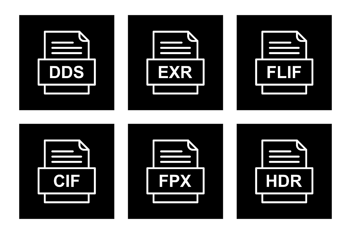 Set Of File Formats Icons example image 1