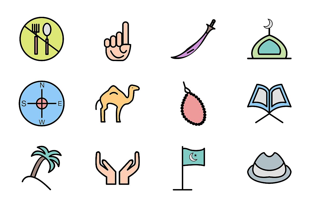 Set Of Ramadan Icons example image 1