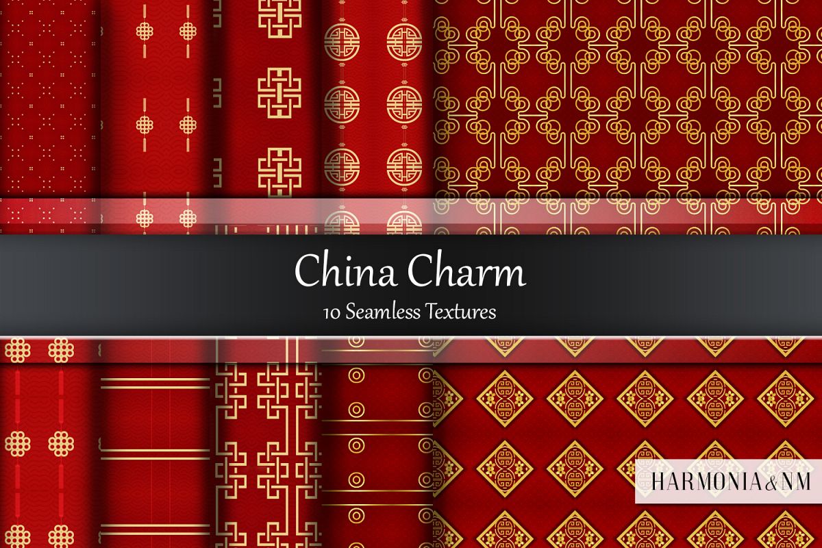 China Charm 10 Seamless Textures example image 1