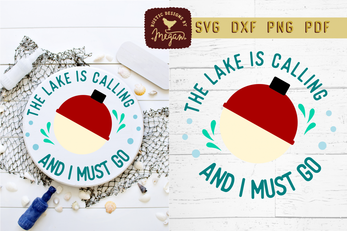 The Lake Is Calling And I Must Go Fishing Lake SVG DXF example image 1