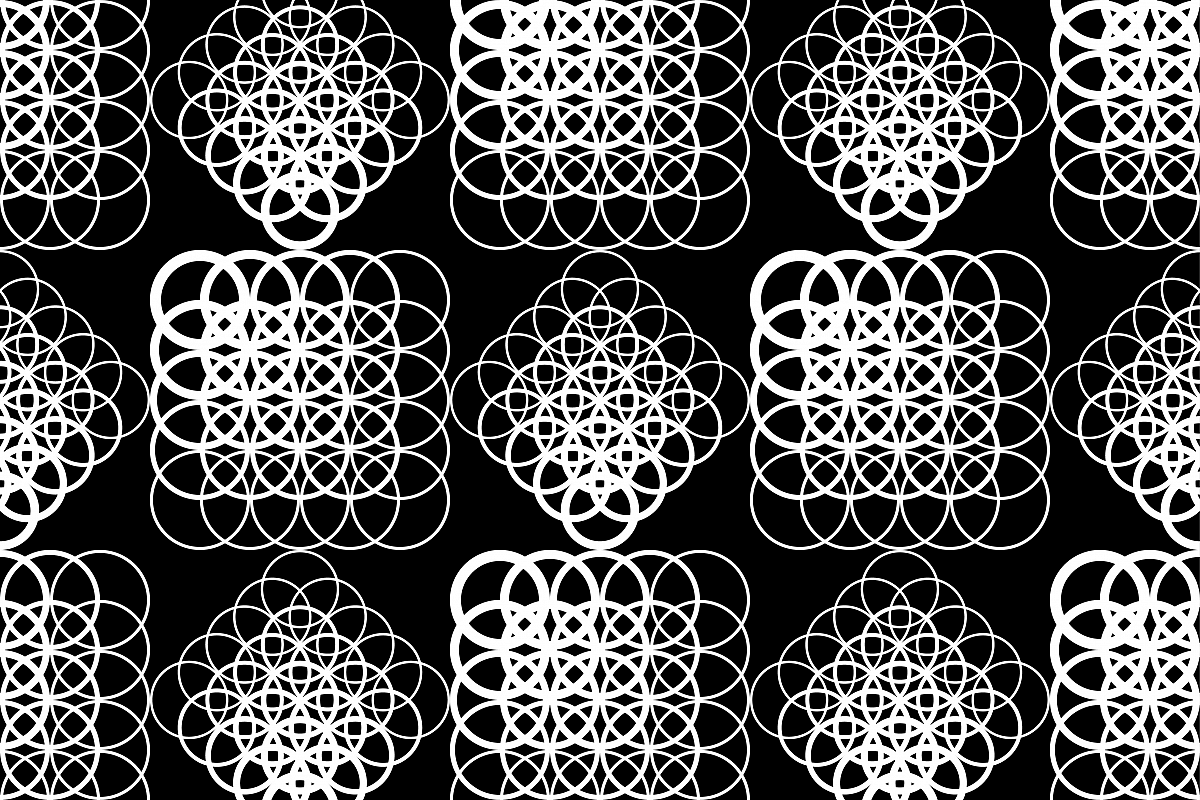Seamless vector background with white lace pattern on black background. example image 1