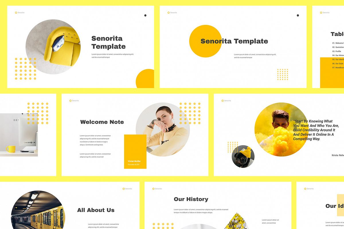 Senorita Brand Guideline Powerpoint example image 1