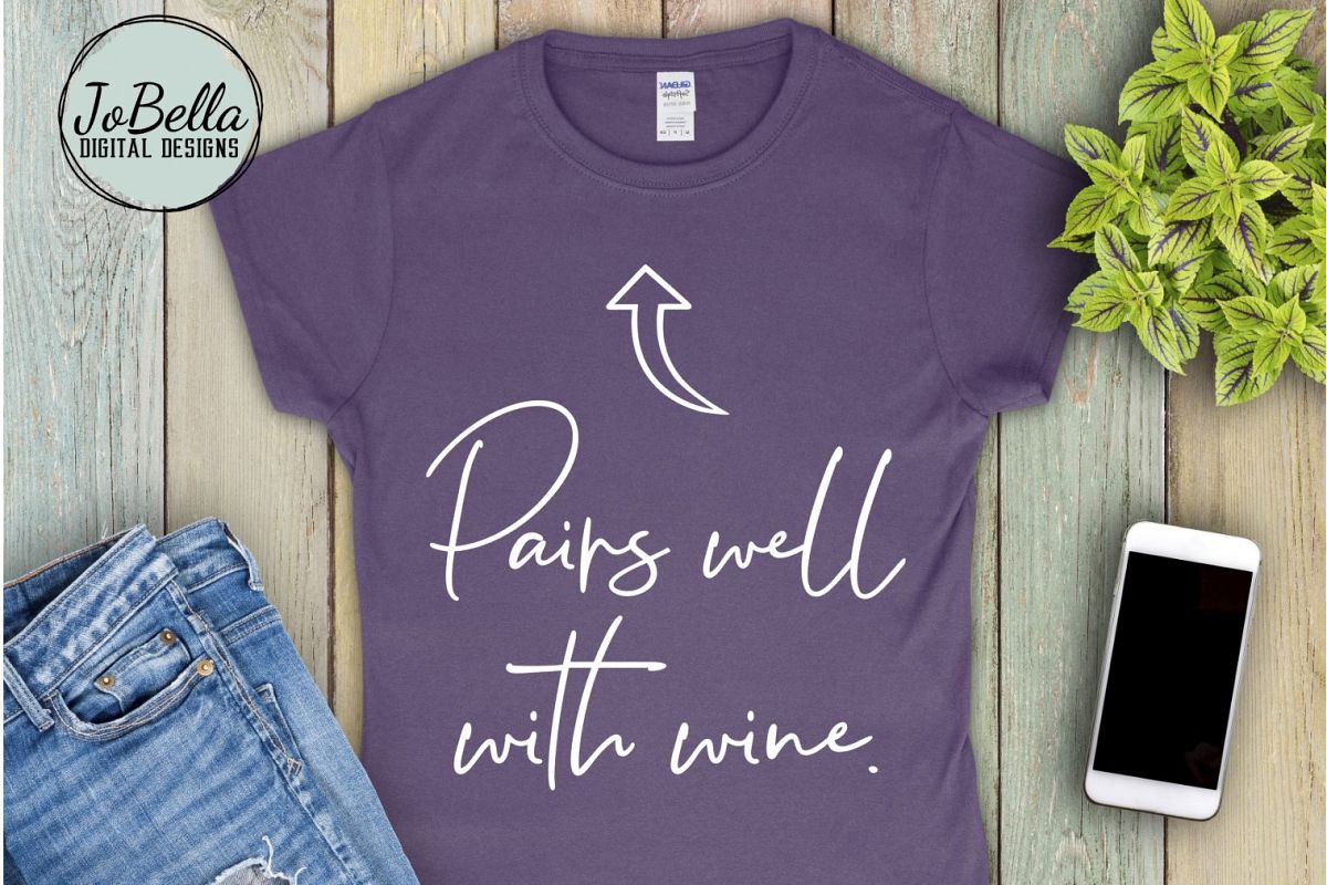Funny Wine SVG and Printable T-Shirt Design example image 1