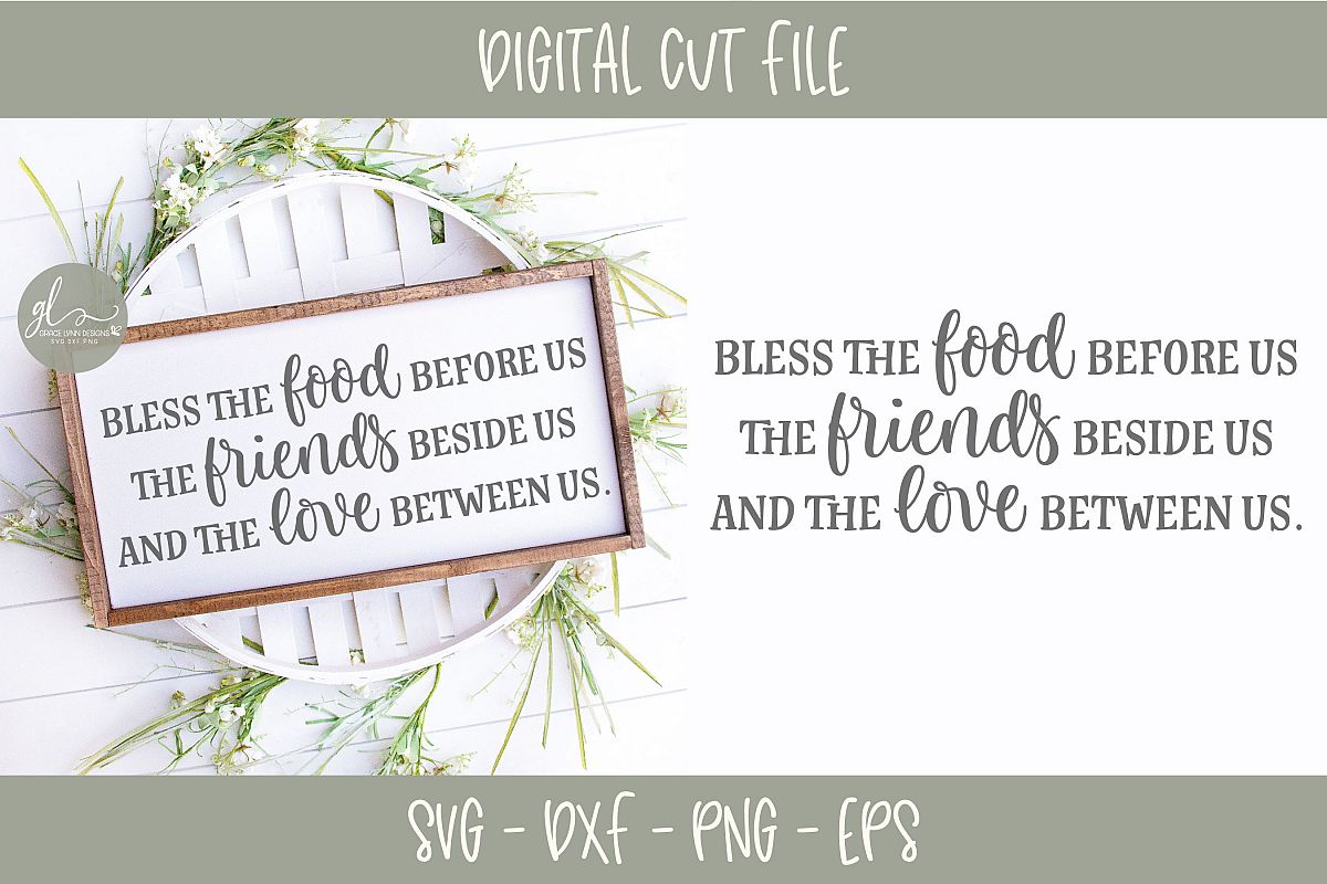 Bless The Food Before Us - Thanksgiving SVG example image 1
