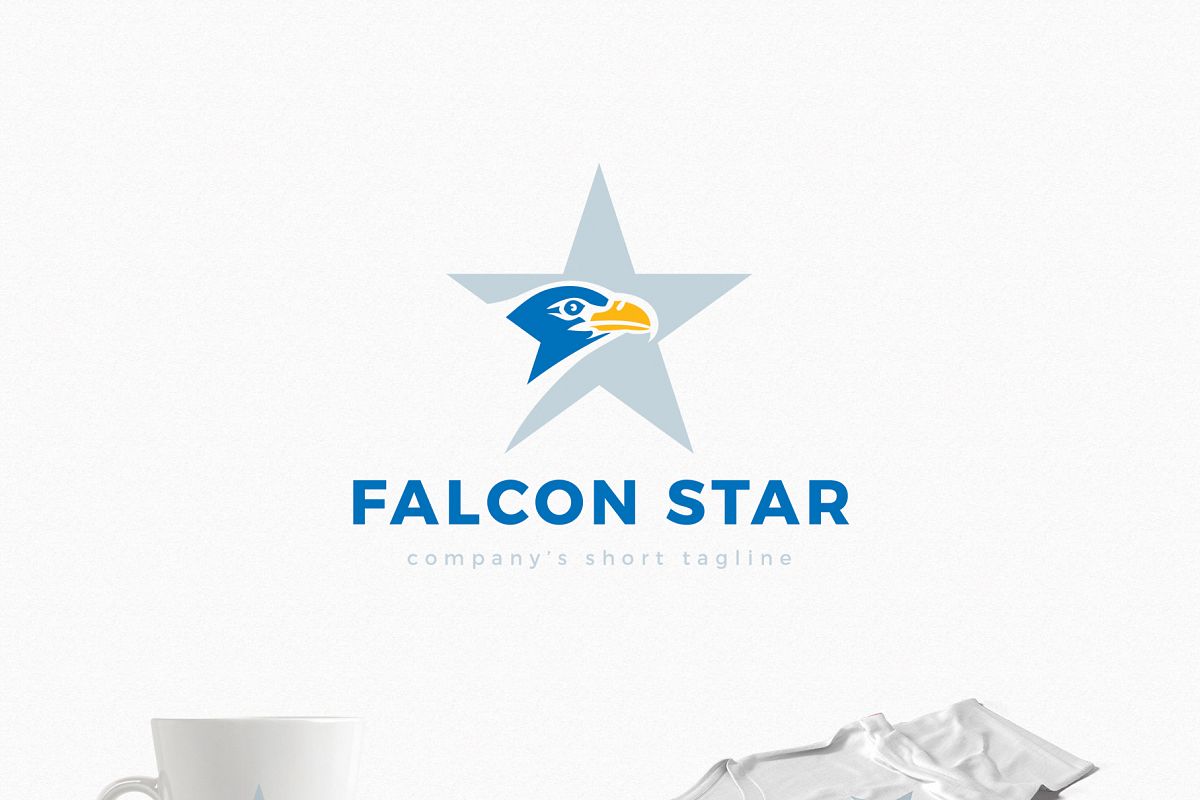 Falcon Star Logo Template example image 1