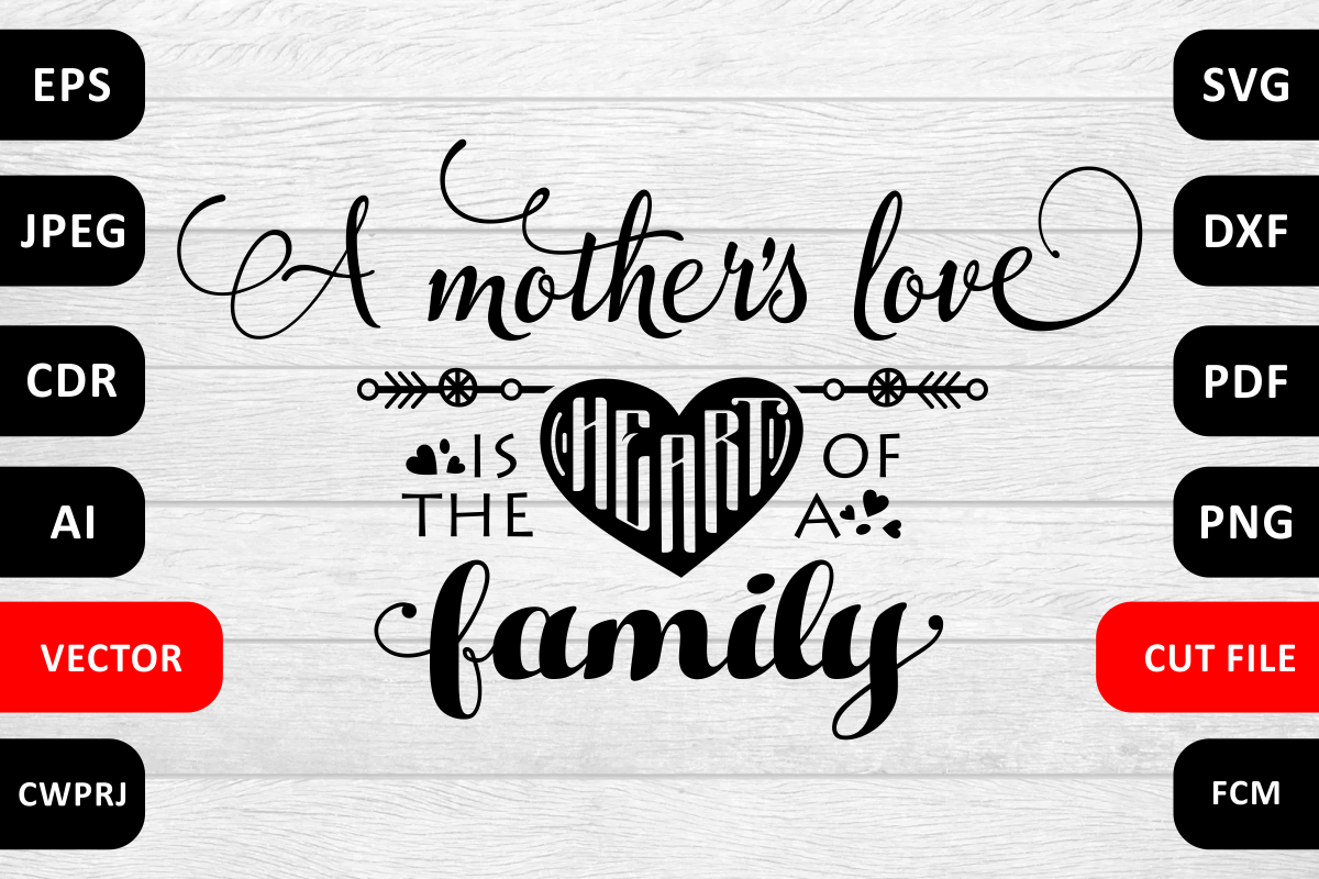 Valentine Love Family SVG Quote cut file example image 1