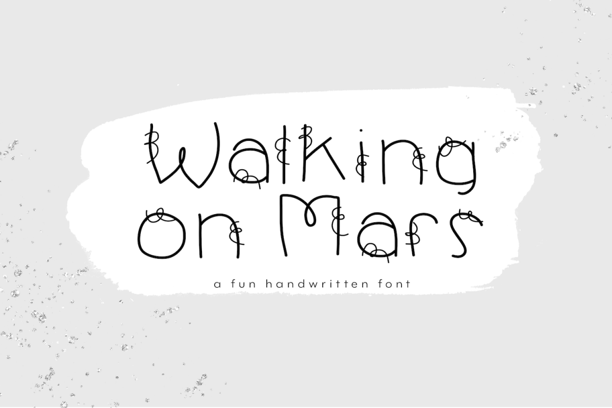 Walking on Mars - A Fun Handwritten Font example image 1