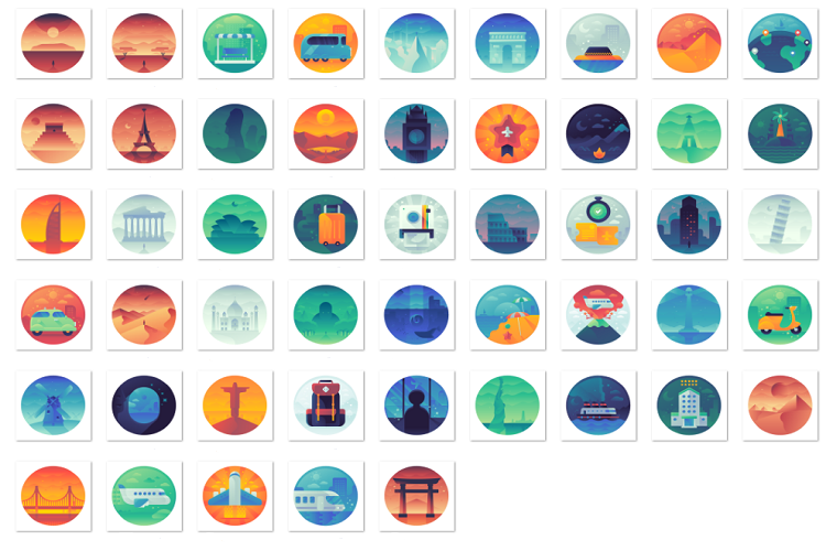 Travel round gradient example image 1