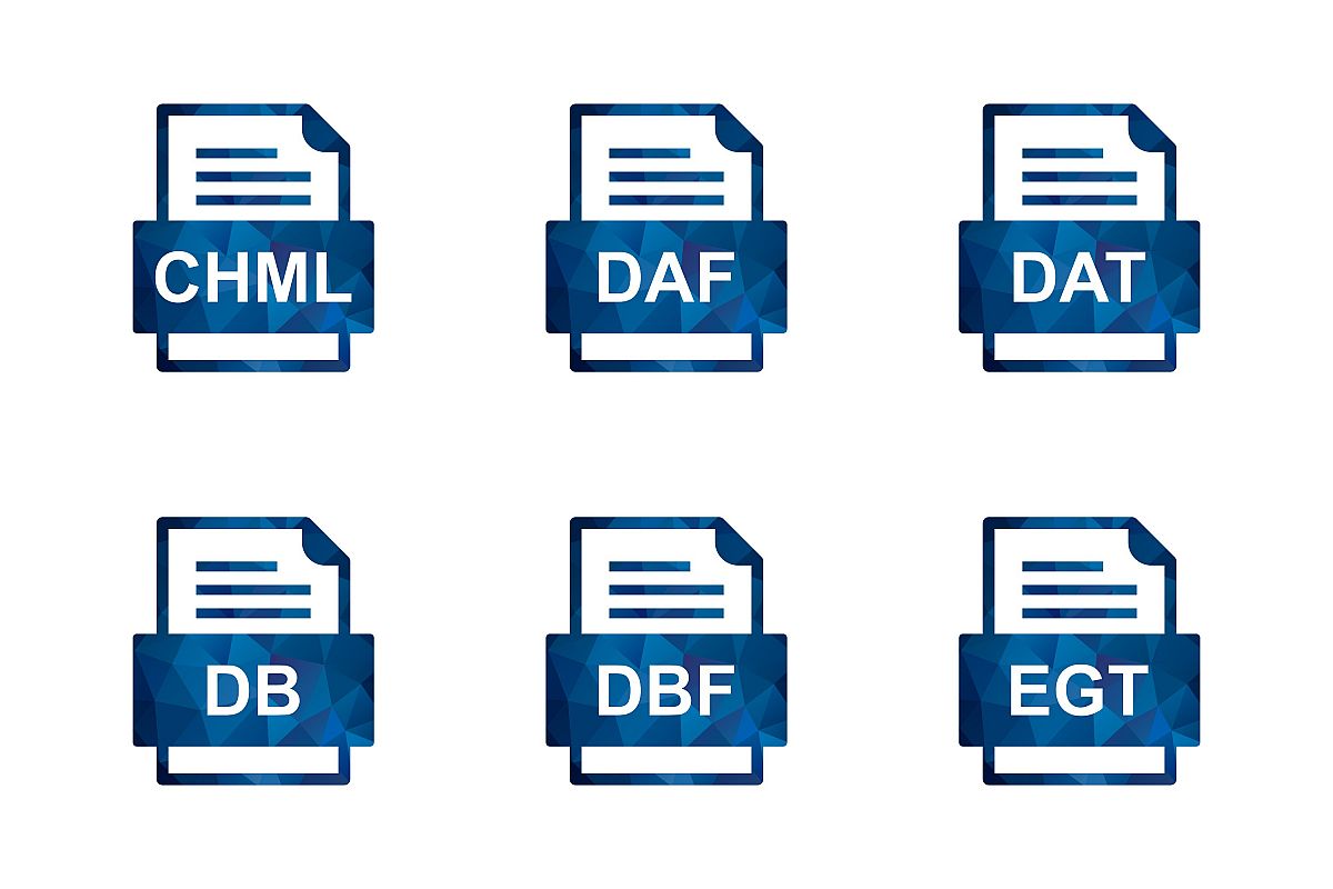Set Of File Formats Icons example image 1