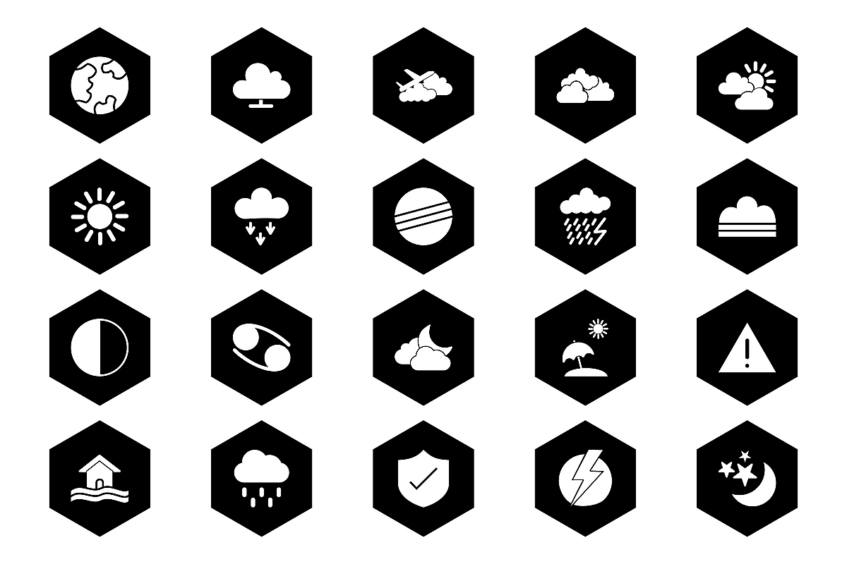 Set Of Weather And Season Icons example image 1