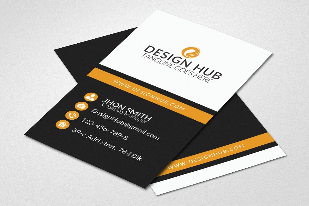 Vertical Business Card Template example image 1