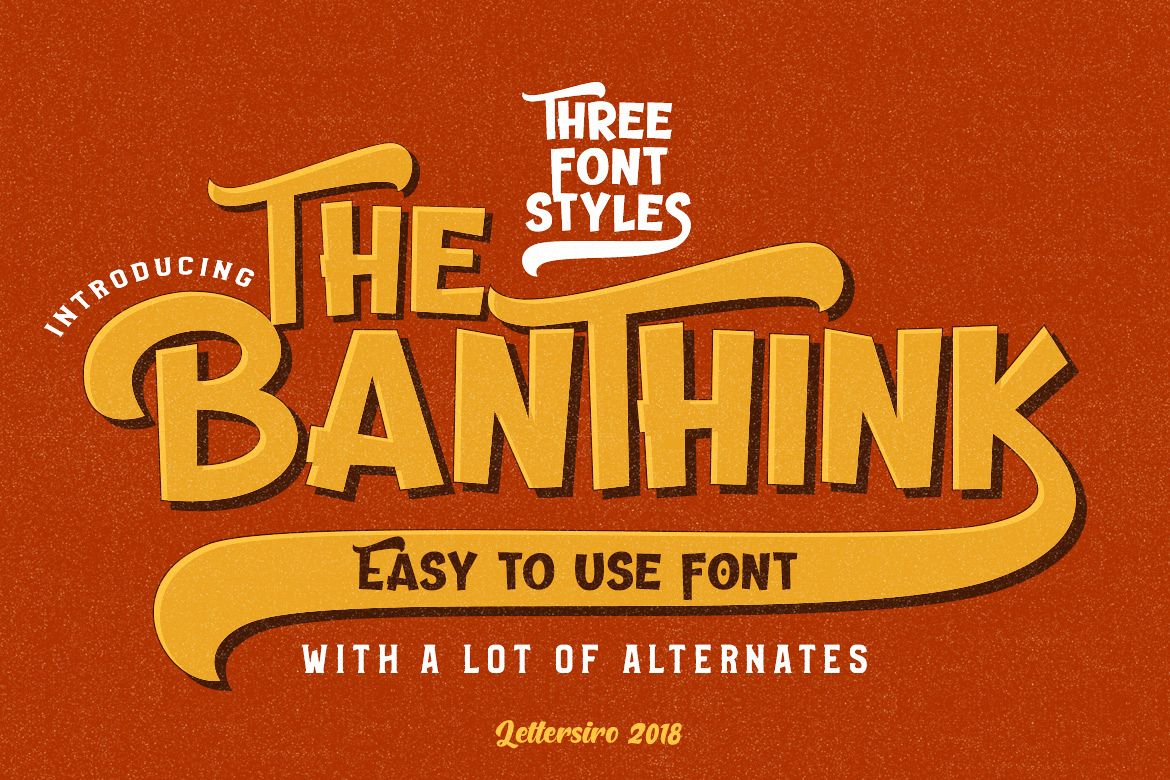 The Banthink - Retro Font example image 1