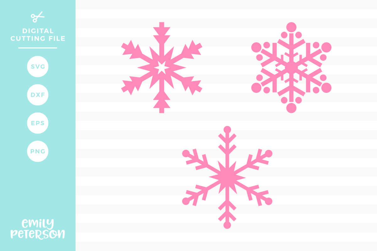 Snowflakes V4 SVG DXF EPS PNG example image 1