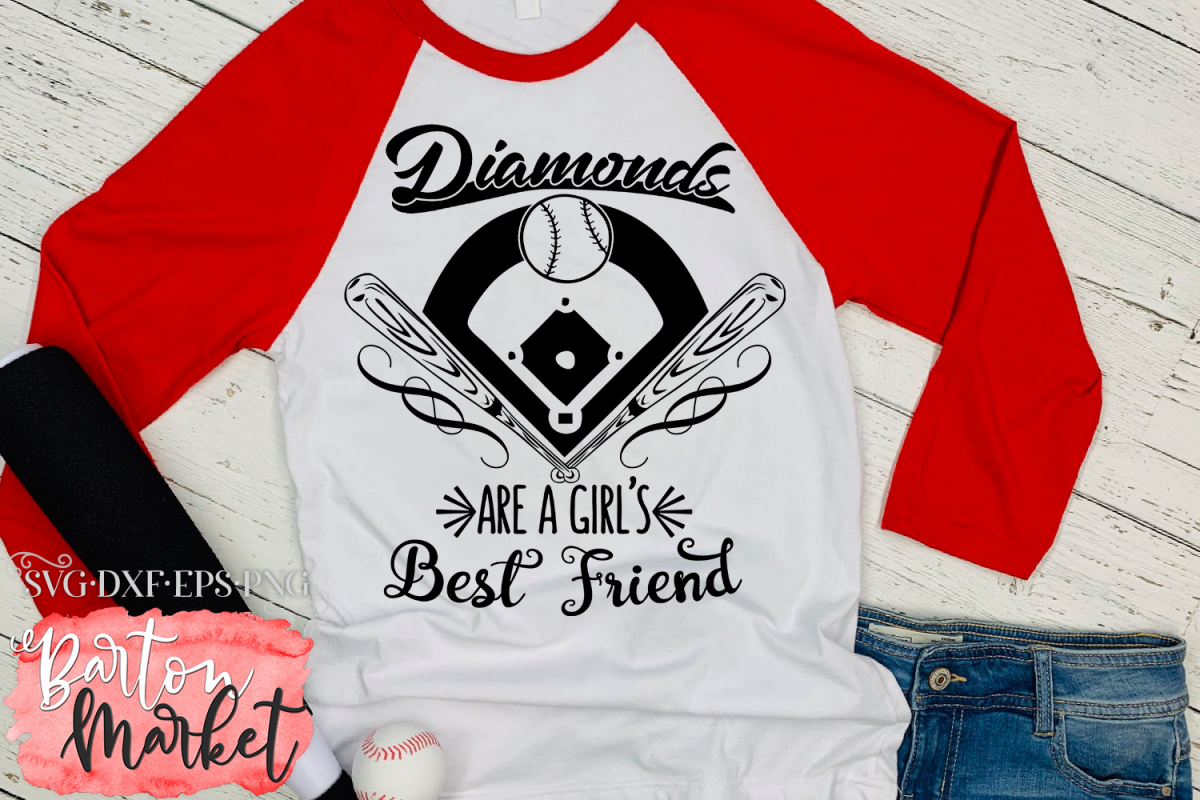 Diamonds Are A Girl's Best Friend SVG DXF EPS PNG example image 1