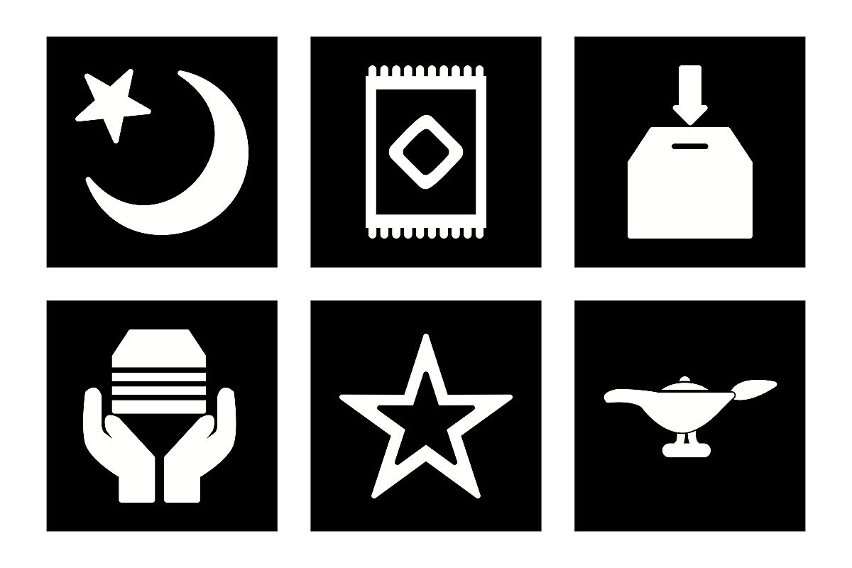 Set Of Ramadan Icons example image 1