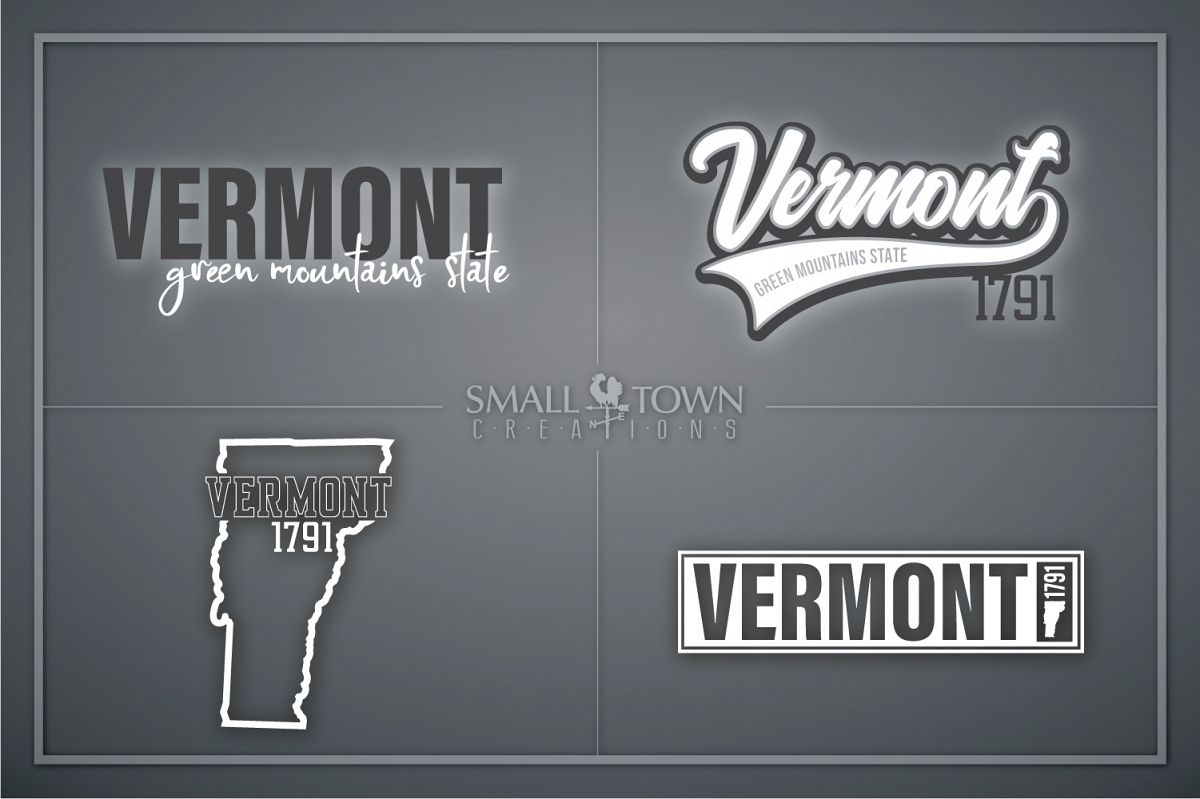 Vermont, Green Mountain State - slogan, PRINT, CUT & DESIGN example image 1