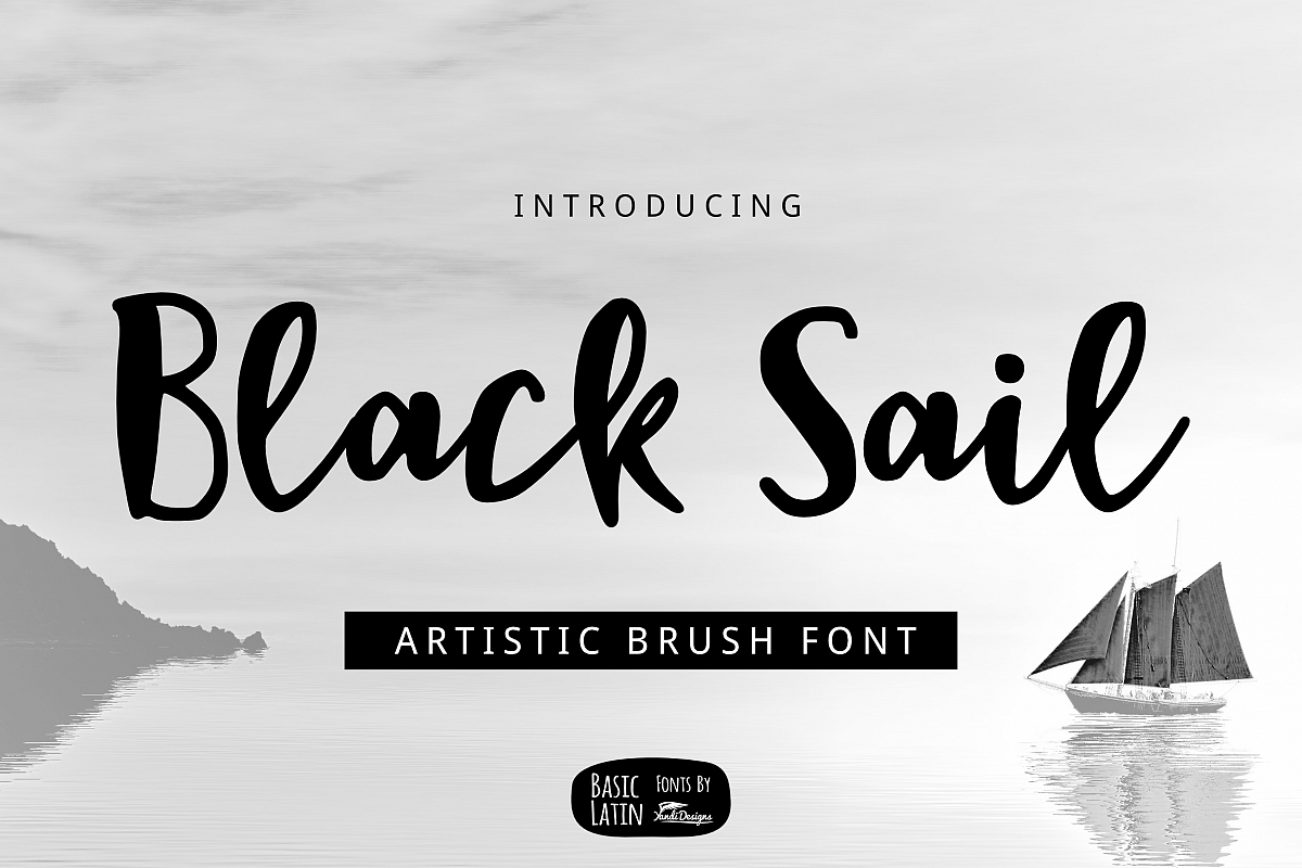 Black Sail Brush Font example image 1