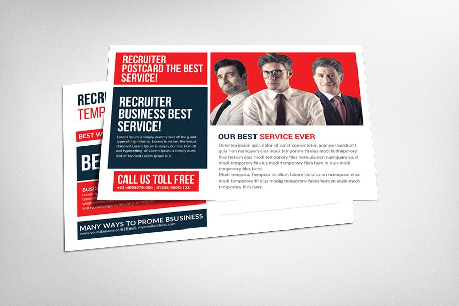 Recruiter Postcard Template example image 1