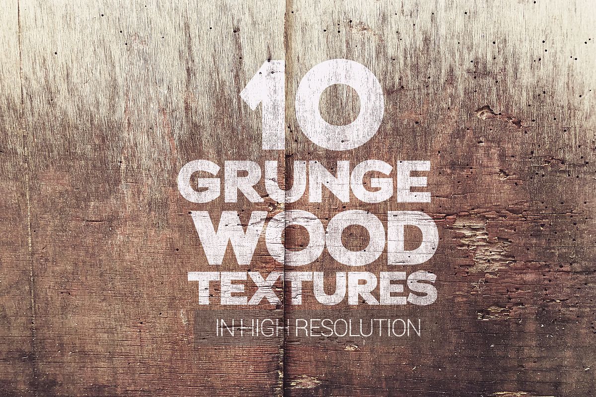 Grunge Wood Textures x10 example image 1