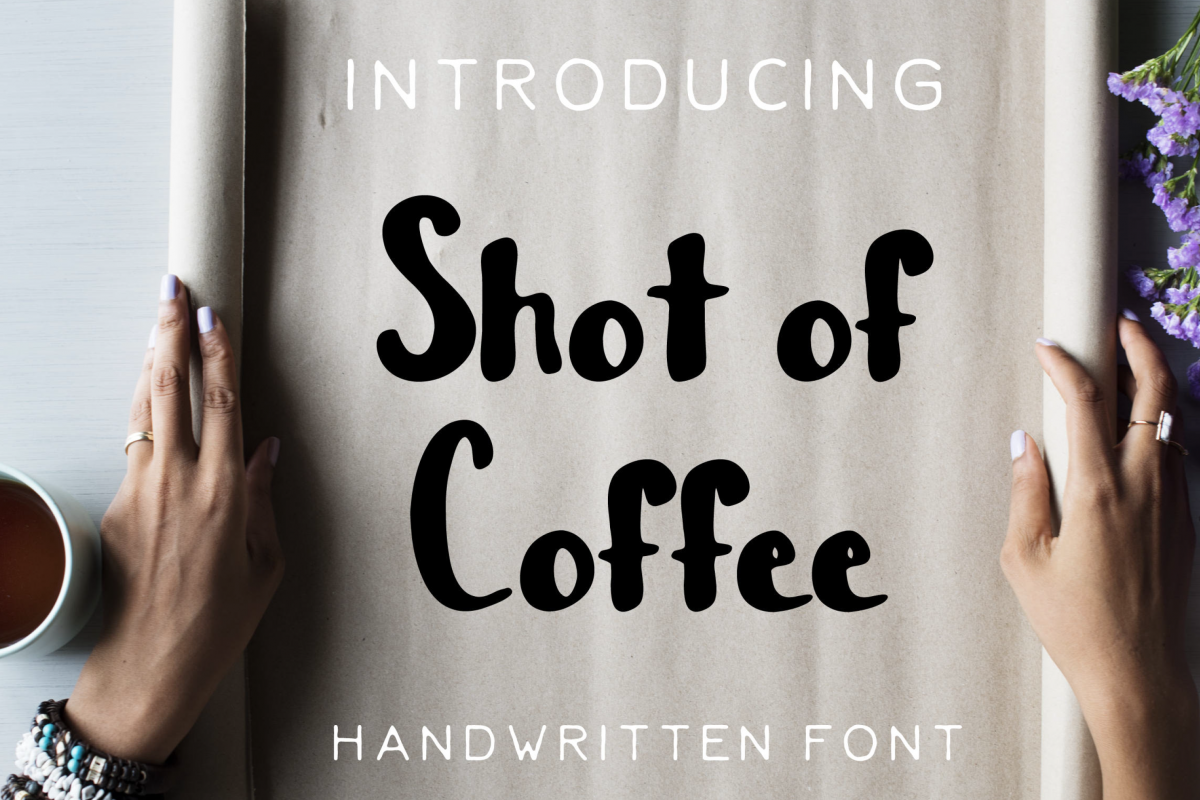 Shot of Coffee Bold and Thick Handwritten Font example image 1