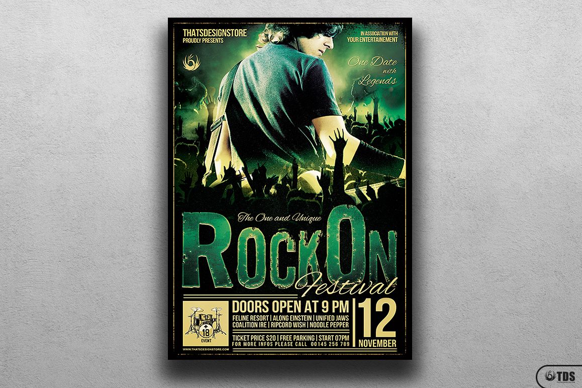 Rock Festival Flyer Template V2 example image 1
