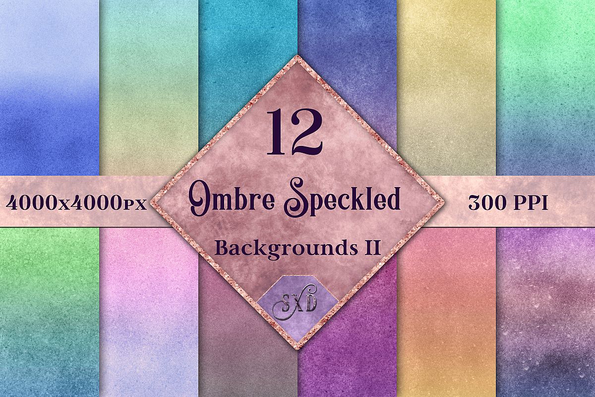 Ombre Speckled Backgrounds Vol 2 - 12 Image Textures Set example image 1