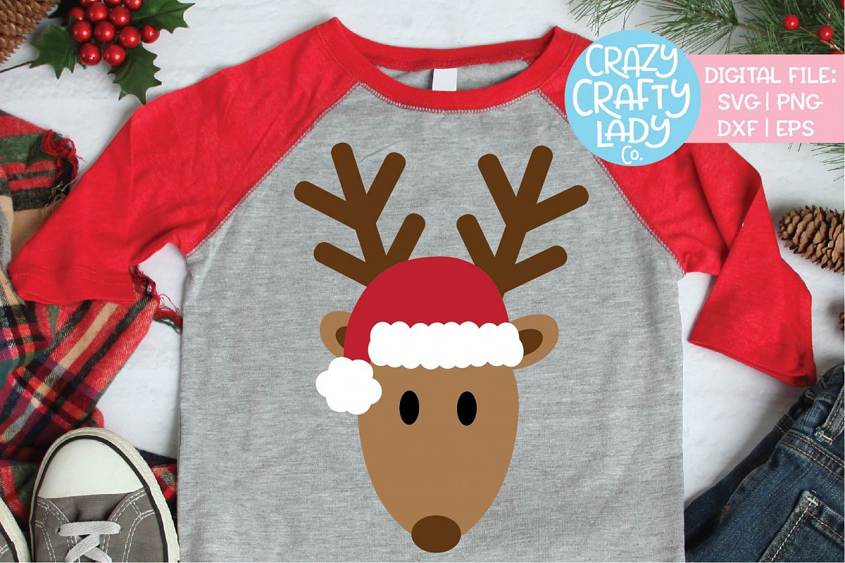 Santa Claus Reindeer Christmas SVG DXF EPS PNG Cut File example image 1
