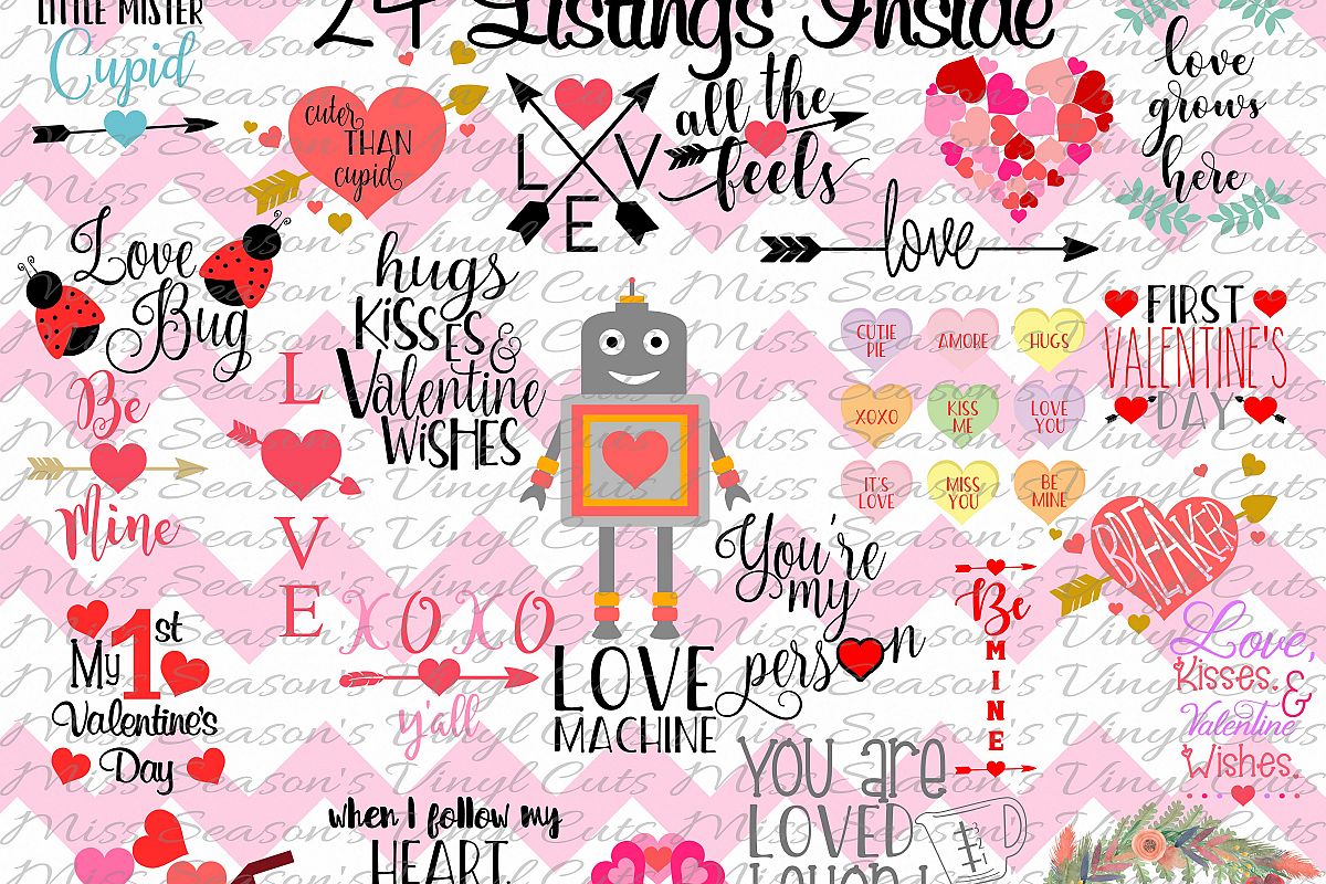 Huge Valentines Day Bundle SVG example image 1
