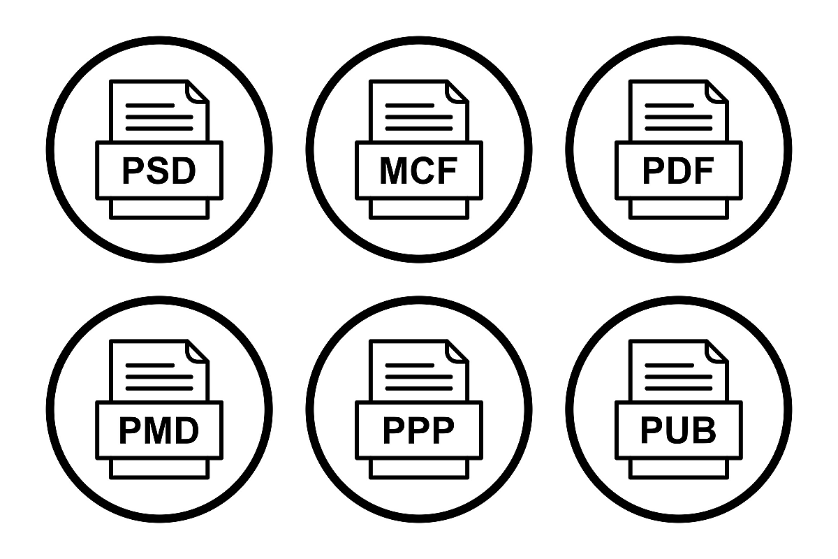 Set Of File Formats Icons example image 1