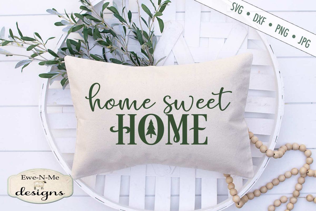 Home Sweet Home - Christmas Tree - SVG DXF File example image 1