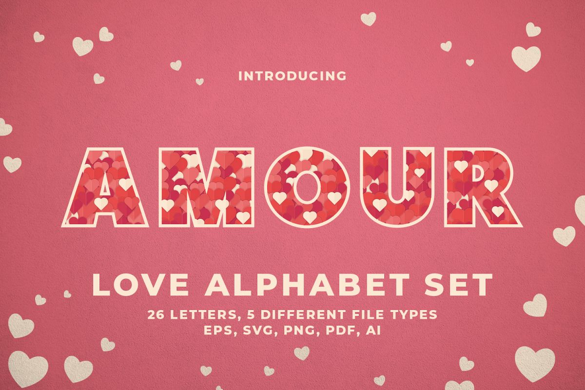 Love Alphabet Set example image 1