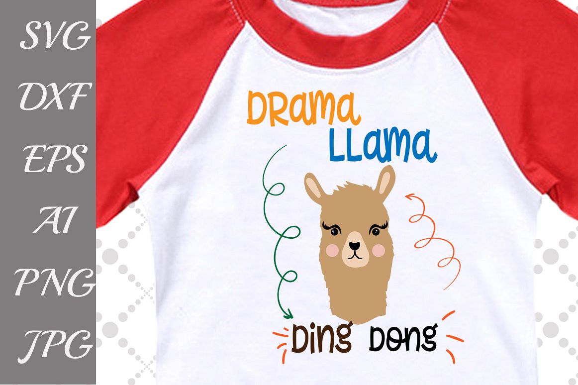 Drama Llama ding Dong Svg example image 1