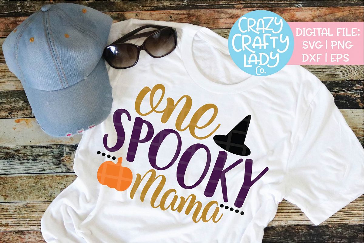 One Spooky Mama SVG DXF EPS PNG Cut File example image 1