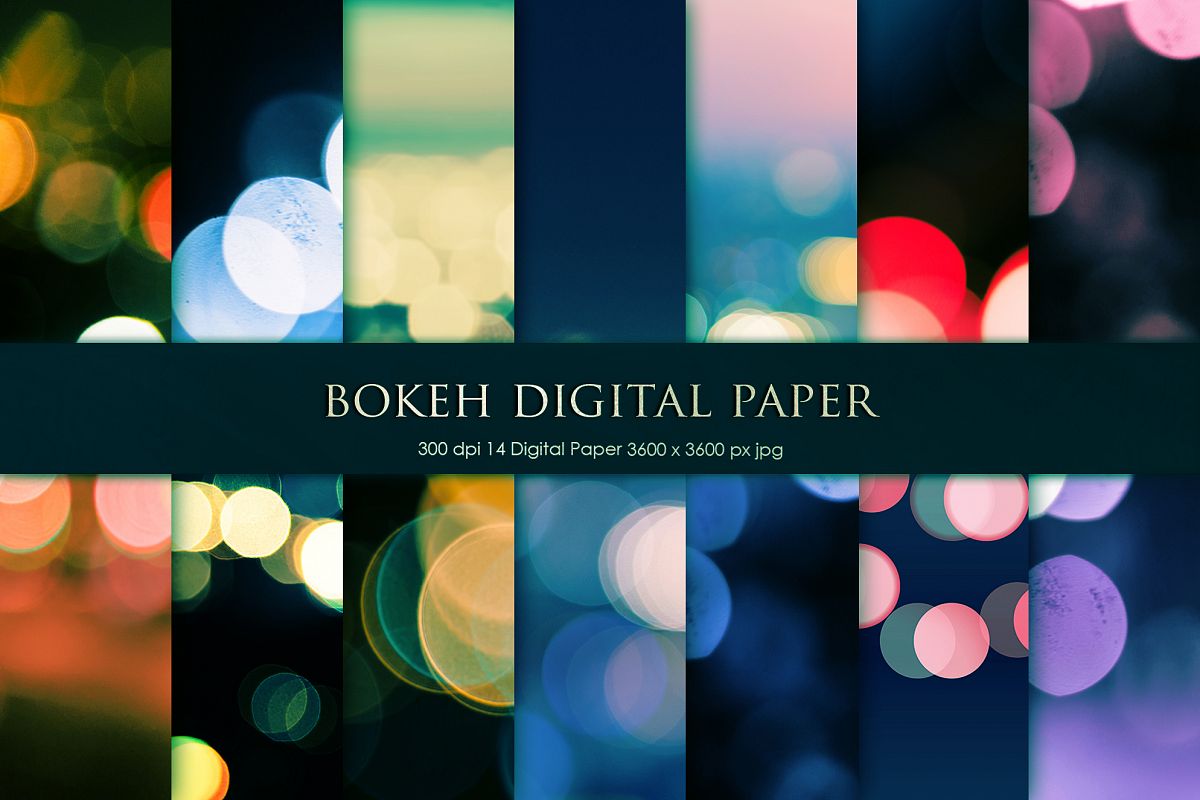 Bokeh Digital Paper, Backgrounds example image 1