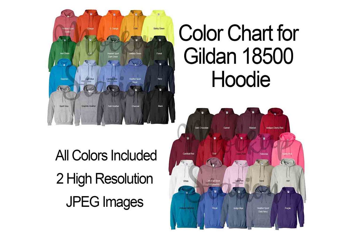 Hoodie Colour Chart