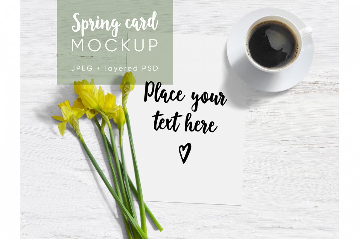Spring card styled stock mockup example image 1