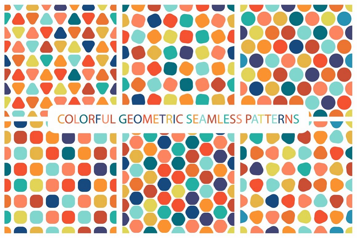 Colorful seamless patterns. example image 1