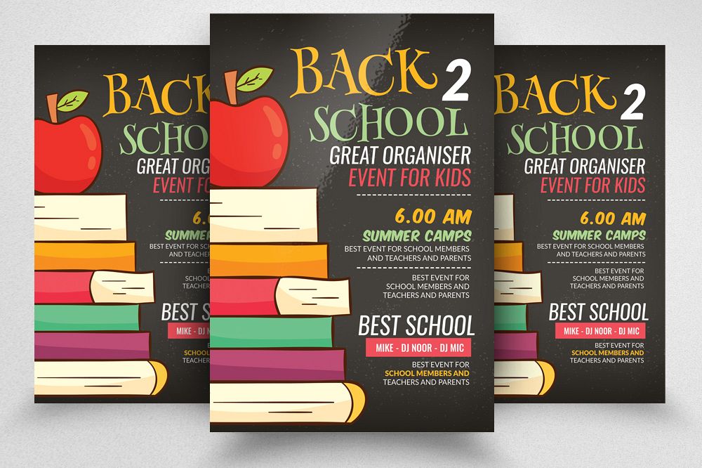 Back To School Party Flyer example image 1