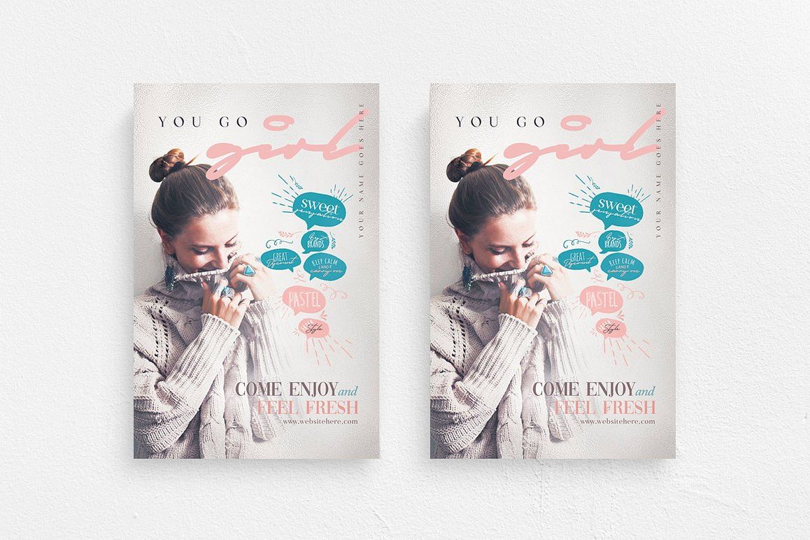 You Go Girl Flyer Template example image 1