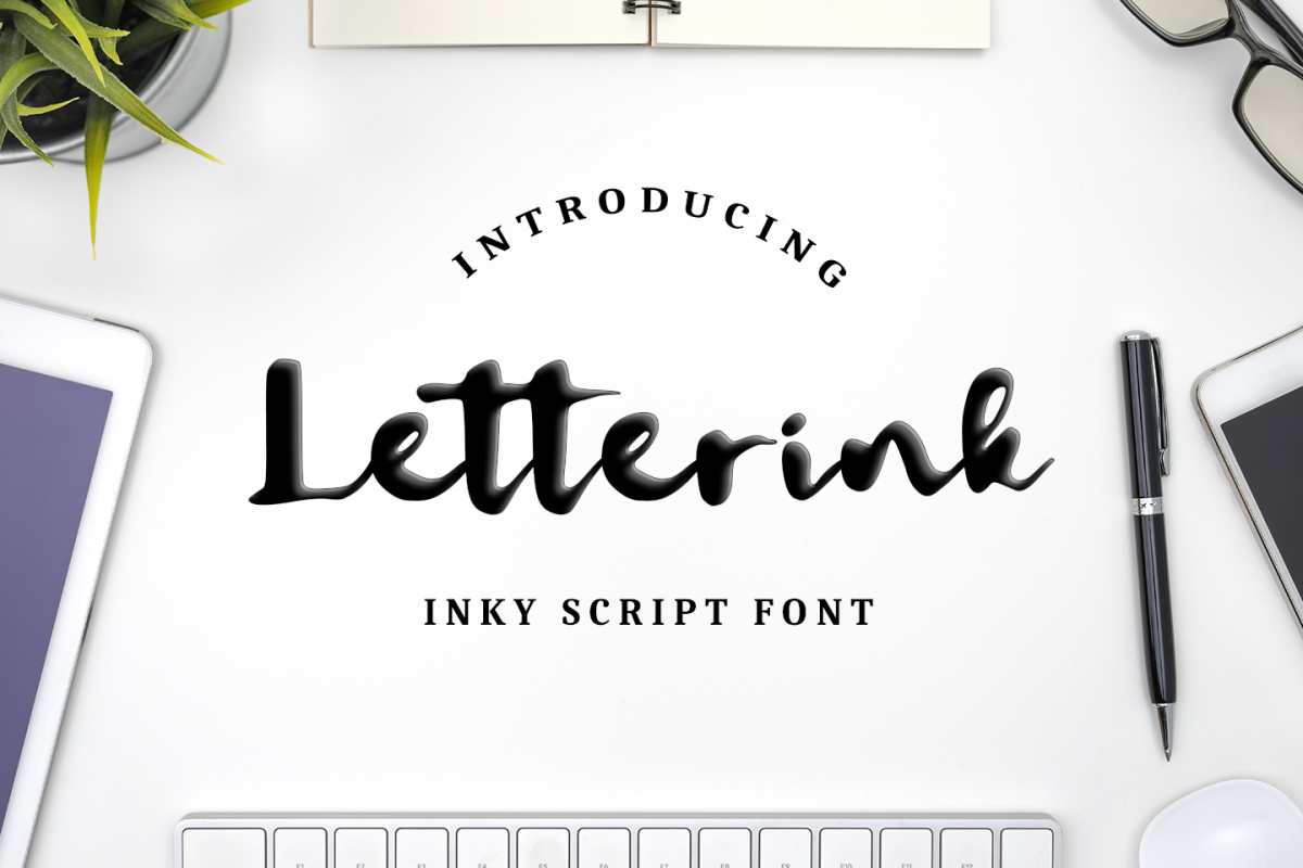 Letterink - inky script - example image 1