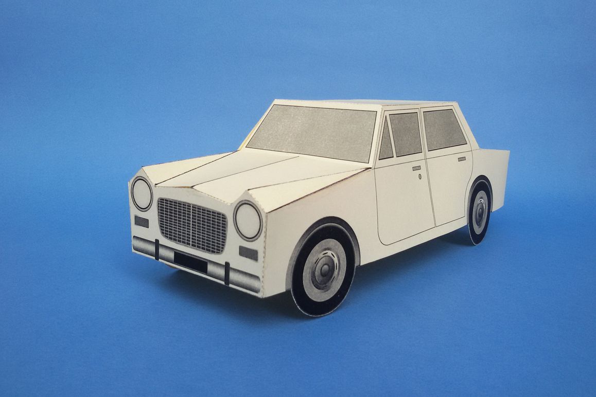 DIY Paper Car - 3d papercraft example image 1