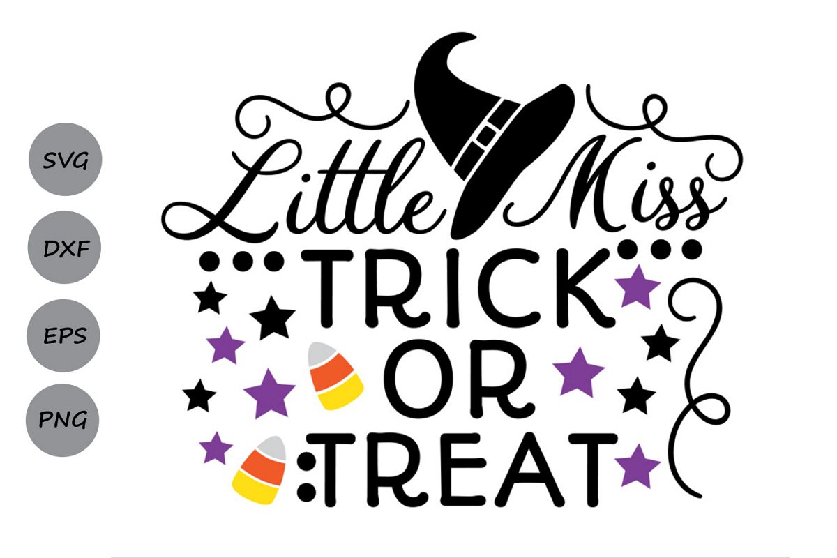 Download Little Miss Trick Or Treat Svg, Halloween Svg, Witch svg.