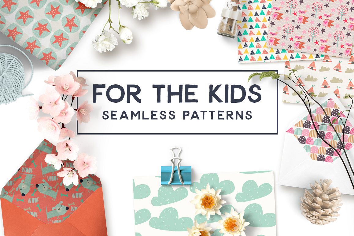 For the Kids Seamless Patterns example image 1