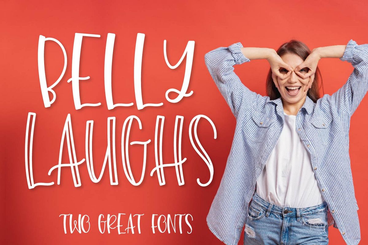 Belly Laughs - A Font Duo example image 1