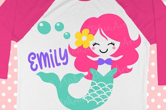 Download Mermaid SVG - Birthday Svg - SVG mermaid - Summer design - Girl svg