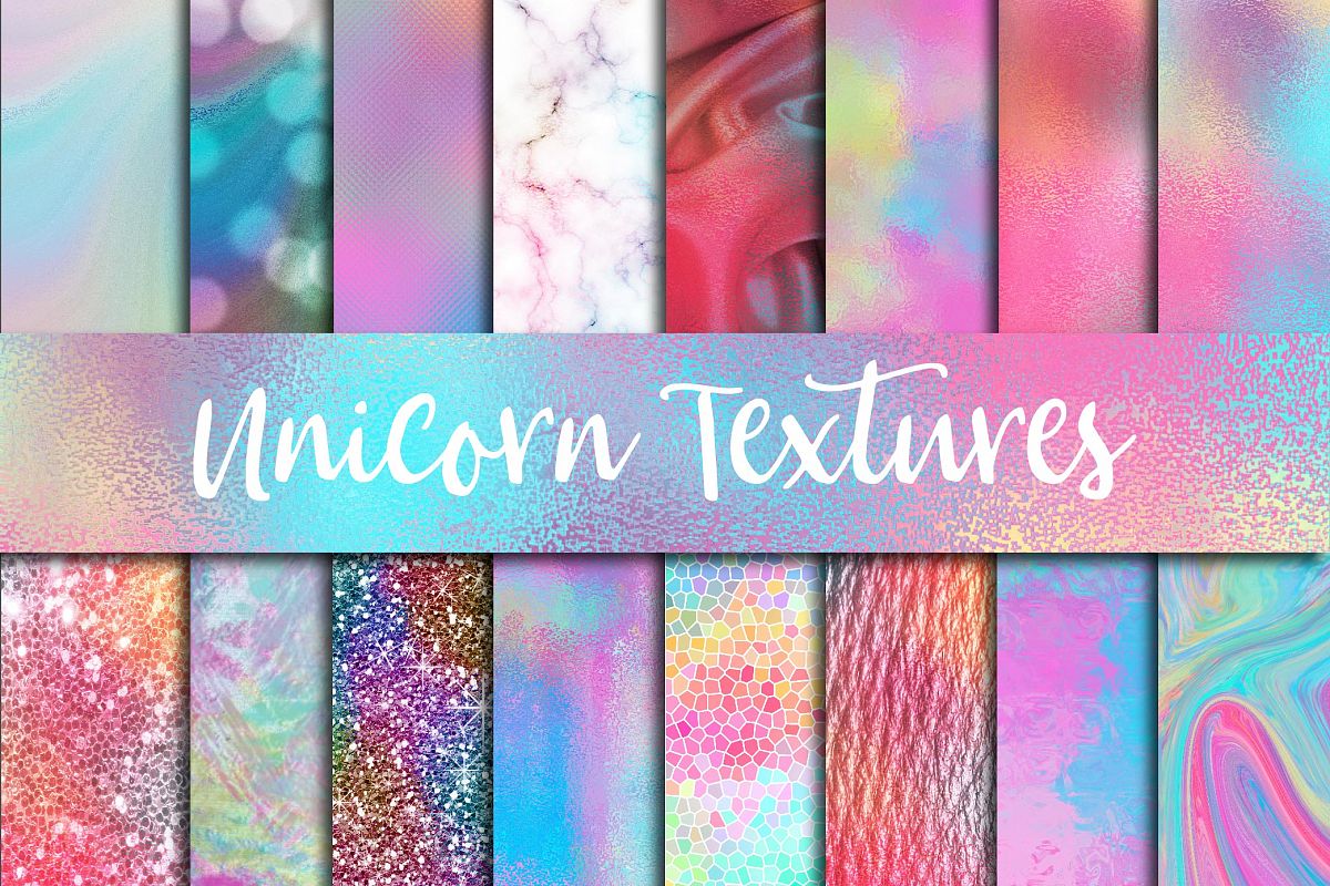 Unicorn Textures Digital Paper example image 1