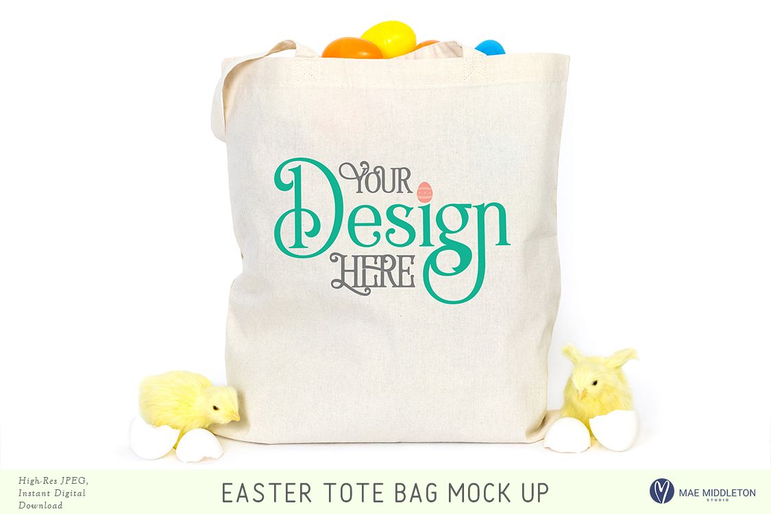 Tote Bag mock up for Easter example image 1