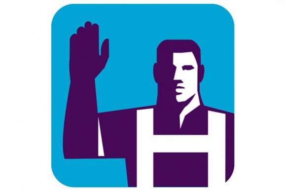 Worker Right Arm Raise to Vote Square Retro example image 1