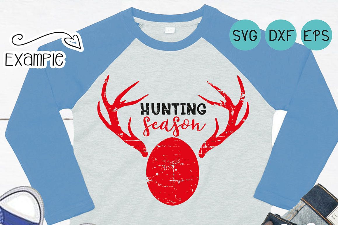 Grunge easter, Hunting Season SVG, Easter svg, It's Hunting Season, vintage svg, Distressed svg, My First Hunting Season, dxf, eps file example image 1